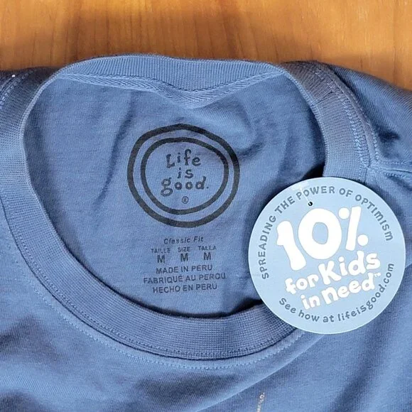 NWT Life Is Good Darkest Blue Men's Crusher L/S Vintage Grill Tee - M - Picture 8 of 10